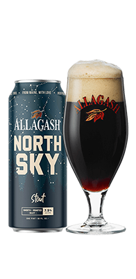 Allagash Brewing Company's {"id":47,"brewery_id":7,"name":"North Sky","image":"north-sky.png","slug":"allagash-brewing-company\/north-sky","calories":null,"abv":"7.5","ibu":null,"type":"Ale","style":"Stout","description":"Like a clear night lit by stars, this silky Belgian-inspired stout balances light notes of fruit and sweetness with roasty malt. Inspired by late evenings spent around a crackling campfire, North Sky is brewed to merge lightness and darkness into a super-sippable stout.","available":"All Year","created_at":null,"updated_at":null}