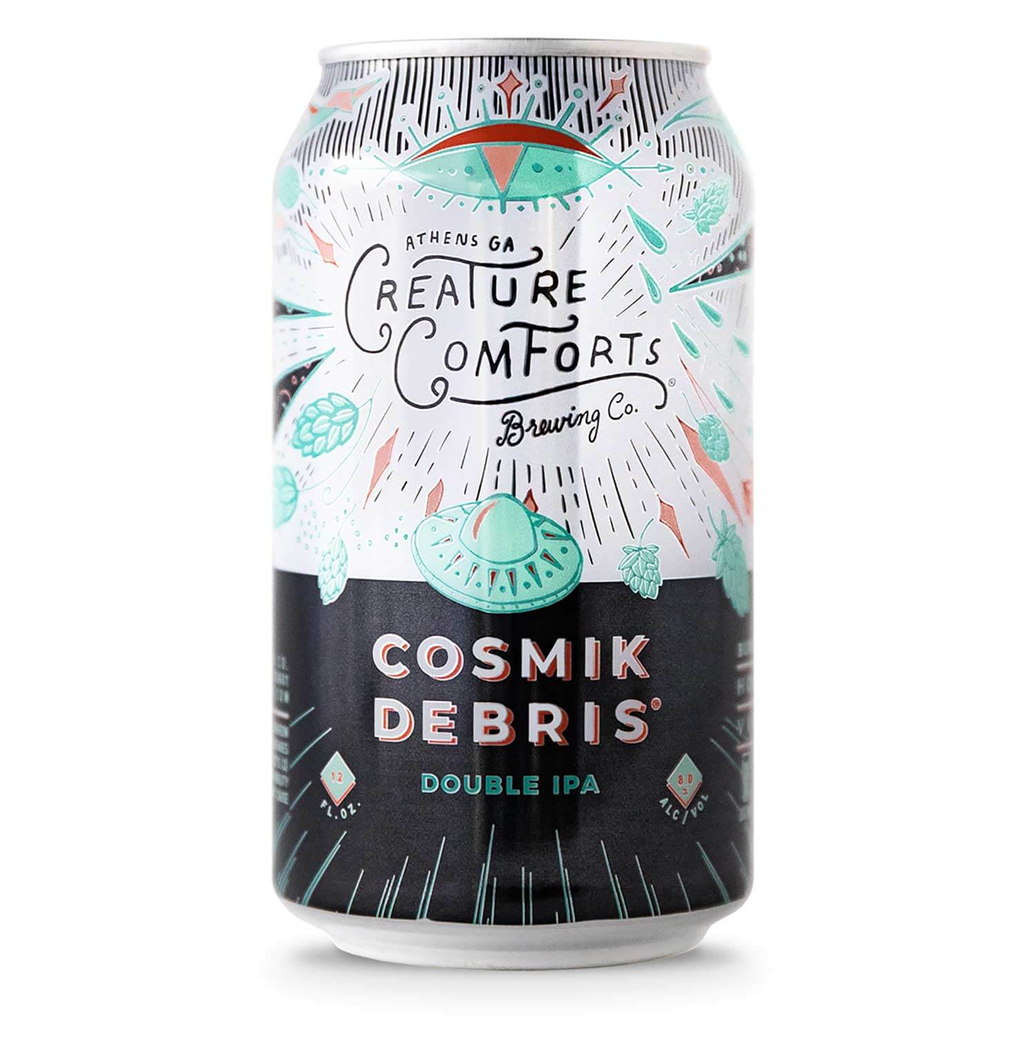 Creature Comforts Brewing Co's {"id":143,"brewery_id":31,"name":"Cosmik Debris","image":"cosmik-debris.jpeg","slug":"creature-comforts-brewing-co\/cosmik-debris","calories":null,"abv":"8.0","ibu":null,"type":"Ale","style":"Double IPA","description":"Cosmik Debris is a Double IPA featuring Simcoe, Strata, Mosaic, Cascade, and Chinook hops. Intensely hopped, this Double IPA presents a bursting aroma of citrus zest, melon, and subtle pine. The big, fruity aroma, firm bitterness, and lighter malt character paves the way to a soft and balanced flavor profile.","available":"All Year","created_at":null,"updated_at":null,"brewery":{"id":31,"user_id":null,"name":"Creature Comforts Brewing Co","slug":null,"logo":null,"description":"Every company should have a plan to support the city they love. For us, this plan takes the form of our three community initiatives. Get Comfortable is designed to address our city\u2019s most pressing needs; Get Artistic works to empower local artists; Brew For One is a chance to do for one what we wish we could do for everyone.","website":"https:\/\/creaturecomfortsbeer.com\/","address":"271 W. Hancock Ave.<br>Athens, GA 30601","facebook_url":null,"twitter_url":null,"instagram_url":null,"created_at":null,"updated_at":null}}