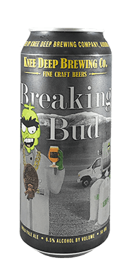Knee Deep Brewing Co's {"id":236,"brewery_id":50,"name":"Breaking Bud","image":"breaking-bud.png","slug":"knee-deep-brewing-co\/breaking-bud","calories":null,"abv":"6.5","ibu":50,"type":"Ale","style":"West Coast IPA","description":"This is a true West Coast IPA. A restrained malt profile of American 2-row, German wheat and a touch of English crystal give the beer its golden straw color and allows the hops to shine. Mosaic, Simcoe and Columbus hops provide dank aromas and flavors of tropical fruit and pine leading to a refreshing dry finish.","available":"All Year","created_at":null,"updated_at":null,"brewery":{"id":50,"user_id":null,"name":"Knee Deep Brewing Co","slug":null,"logo":null,"description":"Knee Deep Brewing Company is a family-owned Microbrewery that was born in the summer of 2010. In that first year our beer was \u201ccontract brewed\u201d in a small brewery in South Lake Tahoe, CA. Those initial batches were in kegs only and were sold in the Reno Nevada market. In 2011 we transferred our contract brewing to two breweries in the San Francisco Bay Area. Simultaneous to that we reached agreement to lease the former Beermann\u2019s Brewery in Lincoln, CA. In mid 2011 we began brewing in the Lincoln facility and by the following year all our beers were brewed \u201cin house\u201d. In those early years we were shipping only to Nevada, Arizona and throughout California.","website":"https:\/\/kneedeepbrewing.com\/","address":"13395 New Airport Rd.<br>\r\nSte. H Auburn, CA 95602","facebook_url":null,"twitter_url":null,"instagram_url":null,"created_at":null,"updated_at":null}}