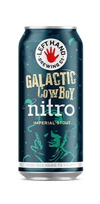 Left Hand Brewing Company's {"id":250,"brewery_id":52,"name":"Galactic Cowboy","image":"galactic-cowboy.png","slug":"left-hand-brewing-company\/galactic-cowboy","calories":null,"abv":"9","ibu":44,"type":"Ale","style":"Imperial Stout","description":"Blast off into the stratosphere and grab a fistful of stars! Smoother than Solo and darker than the Dark Side, Galactic Cowboy is brewed for cosmic adventure. With notes of bittersweet chocolate and black coffee, this high-octane stout is the fuel you need to wrangle the universe.","available":"All Year","created_at":null,"updated_at":null}