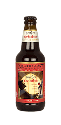 North Coast Brewing Co's {"id":289,"brewery_id":61,"name":"Brother Thelonious","image":"brother-thelonious.png","slug":"north-coast-brewing-co\/brother-thelonious","calories":null,"abv":"9.4","ibu":27,"type":"Ale","style":"Abbey Ale","description":"With all the interest in Belgian ales and in the monasteries that brew them, it\u2019s time to remind the world that here in the U.S. we have a Monk of our own. Jazz legend Thelonious Monk is the inspiration for North Coast Brewing\u2019s Belgian-style Abbey Ale. With an ABV of over 9%, this strong dark ale is rich and robust. Available in a handsome 750 ml bottle with crown and capsule \ufb01nish or 12 oz. 4-Packs. The label features the Jazz master himself, a portrait by California artist Eric Grbich.","available":"All Year","created_at":null,"updated_at":null,"brewery":{"id":61,"user_id":null,"name":"North Coast Brewing Co","slug":null,"logo":null,"description":"A pioneer in the Craft Beer movement, North Coast Brewing Company opened in 1988 as a local brewpub in the historic town of Fort Bragg, located on California\u2019s Mendocino Coast.","website":"https:\/\/northcoastbrewing.com\/","address":"444 N Main St.<br>\r\nFort Bragg, CA 95437","facebook_url":null,"twitter_url":null,"instagram_url":null,"created_at":null,"updated_at":null}}