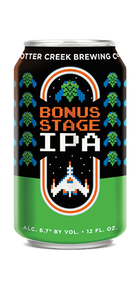 Otter Creek Brewing Co's {"id":301,"brewery_id":64,"name":"Bonus Stage IPA","image":"bonus-stage-ipa.png","slug":"otter-creek-brewing-co\/bonus-stage-ipa","calories":null,"abv":"6.7","ibu":40,"type":"Ale","style":"Hazy IPA","description":"Bonus Stage IPA packs everything we\u2019ve learned about dry-hopping, hop scheduling and stable haze into one crushable cans. Crack open and let your taste buds conquer the layers of citrus and tropical fruit flavors derived from late additions of Galaxy, Citra and Simcoe hops.","available":"All Year","created_at":null,"updated_at":null,"brewery":{"id":64,"user_id":null,"name":"Otter Creek Brewing Co","slug":null,"logo":null,"description":null,"website":null,"address":null,"facebook_url":null,"twitter_url":null,"instagram_url":null,"created_at":null,"updated_at":null}}