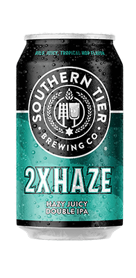 Southern Tier Brewing Co's {"id":391,"brewery_id":93,"name":"2X Haze","image":"2x-haze.png","slug":"southern-tier-brewing-co\/2x-haze","calories":null,"abv":"8.2","ibu":20,"type":"Ale","style":"Double Hazy IPA","description":"Southern Tier\u2019s 2XHAZE is an absolute flavor bomb. Hazy golden orange, with a soft body and booming with tropical flavor, this Double IPA is smooth and beguiling. The supreme drinkability of 2X beers will have you in awe as you keep up with their daring 8.2% ABV. Now you too, have The 2X Factor.","available":"All Year","created_at":null,"updated_at":null}