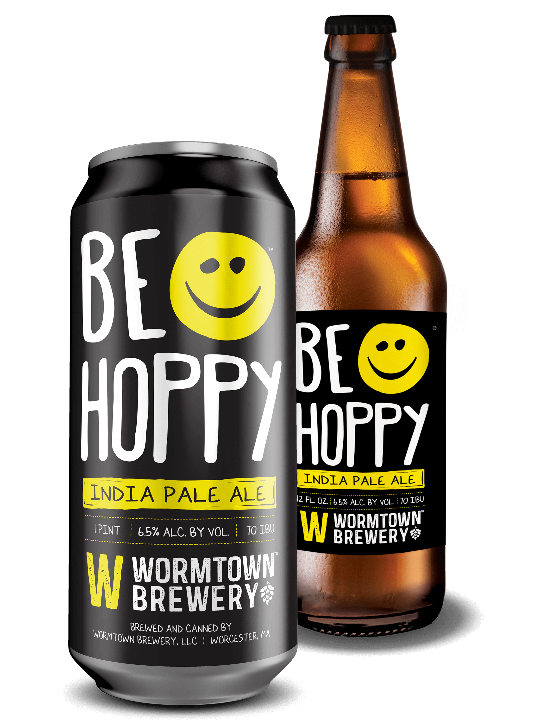 Wormtown Brewery's {"id":540,"brewery_id":130,"name":"Be Hoppy","image":"be-hoppy.png","slug":"wormtown-brewery\/be-hoppy","calories":null,"abv":"6.5","ibu":70,"type":"Ale","style":"IPA","description":"BE HOPPY is our take on the Left Coast IPA. The huge aromatics and big citrus forward flavors come from the copious amount of hops we use during our double dry hop and hop back processes. Let our IPA put a smile on your face Harvey Ball would be proud of. DON\u2019T WORRY BE HOPPY\u00ae","available":"All Year","created_at":null,"updated_at":null,"brewery":{"id":130,"user_id":null,"name":"Wormtown Brewery","slug":null,"logo":null,"description":"Ben had a vision for a brick and mortar brewery in his hometown of Worcester, MA and Tom was trying to figure out what to do with the addition on his restaurant that was the former home to Peppercorn\u2019s Ice Cream Factory. After a few beers one night on a bar stool, a plan was formed to start a brewery that would be committed to being local both in our branding and our ingredients.\r\nThe brewery officially opened on March 17, 2010 and we really weren\u2019t sure what to expect\u2026 worst case we\u2019d have a lot of beer to share with our friends. Luckily, we received incredible support from our local community that extended to the entire beer community, with medals at GABF, World Beer Cup and numerous awards around the globe since.","website":"https:\/\/wormtownbrewery.com\/","address":"72 Shrewsbury Street<br>\r\nWorcester, MA 01604","facebook_url":null,"twitter_url":null,"instagram_url":null,"created_at":null,"updated_at":null}}